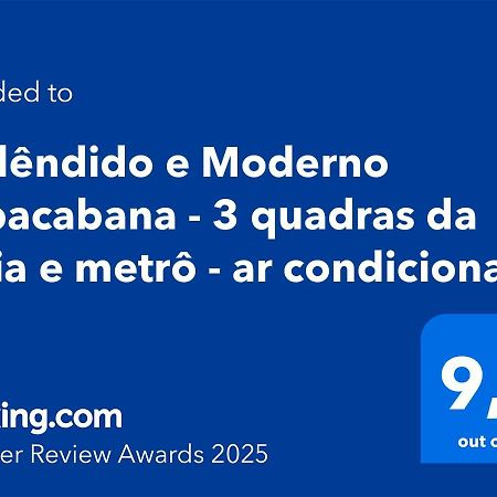Esplendido E Moderno Copacabana - 3 Quadras Da Praia E Metro - Ar Condicionado Rio de Janeiro Dış mekan fotoğraf